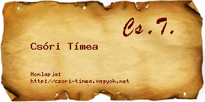 Csóri Tímea névjegykártya